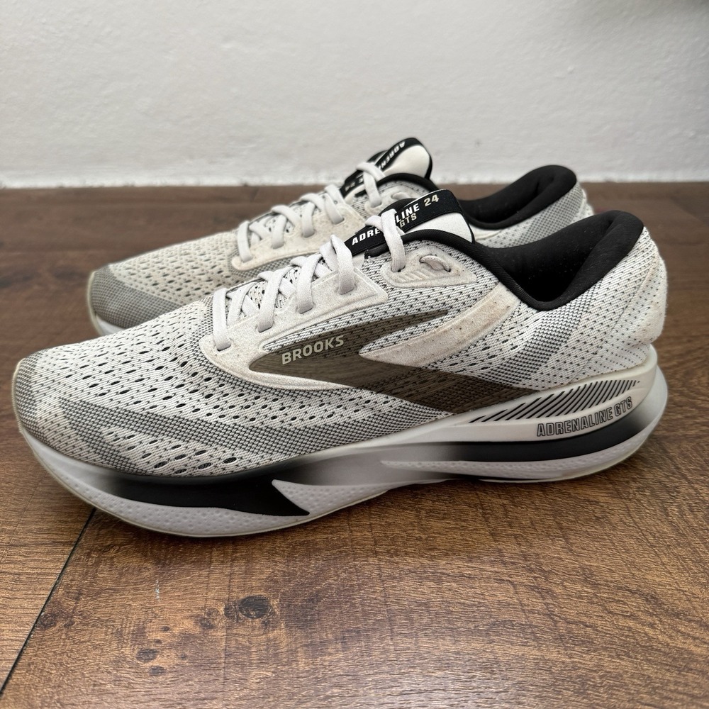Brooks Adrenaline GTS 24 Shoes Mens Size 10 White Running Walking 1104371D126